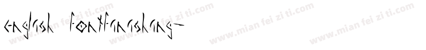 english fontfinishing字体转换